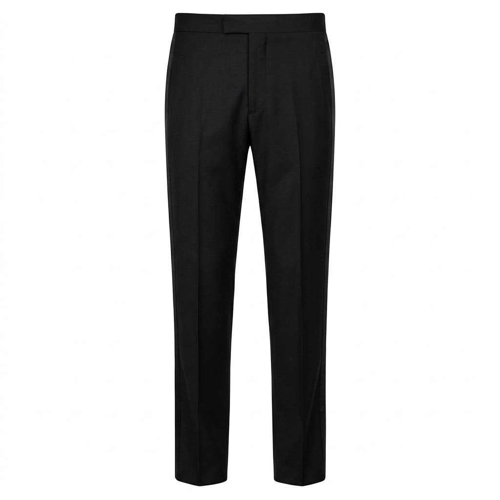 Premium Black Wool Evening Trousers