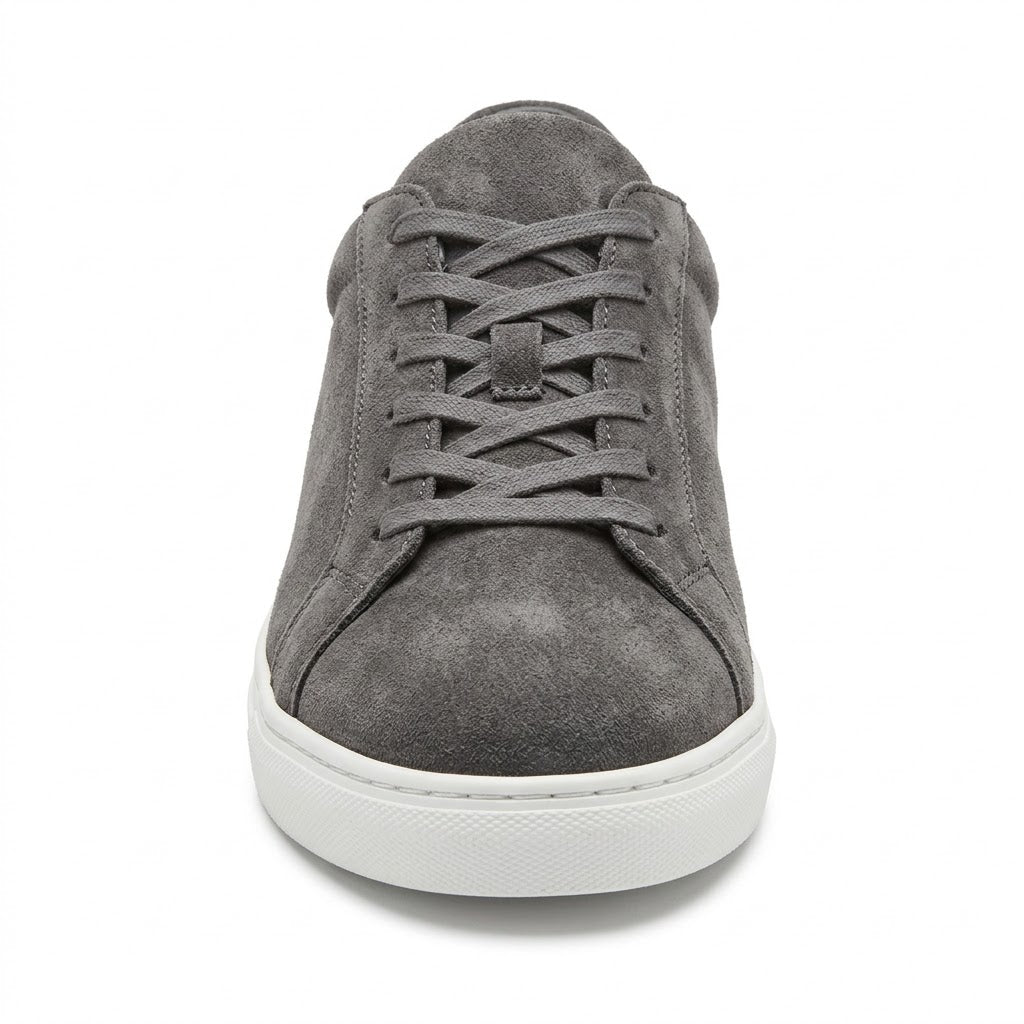 Textured Grey Suede Trainers