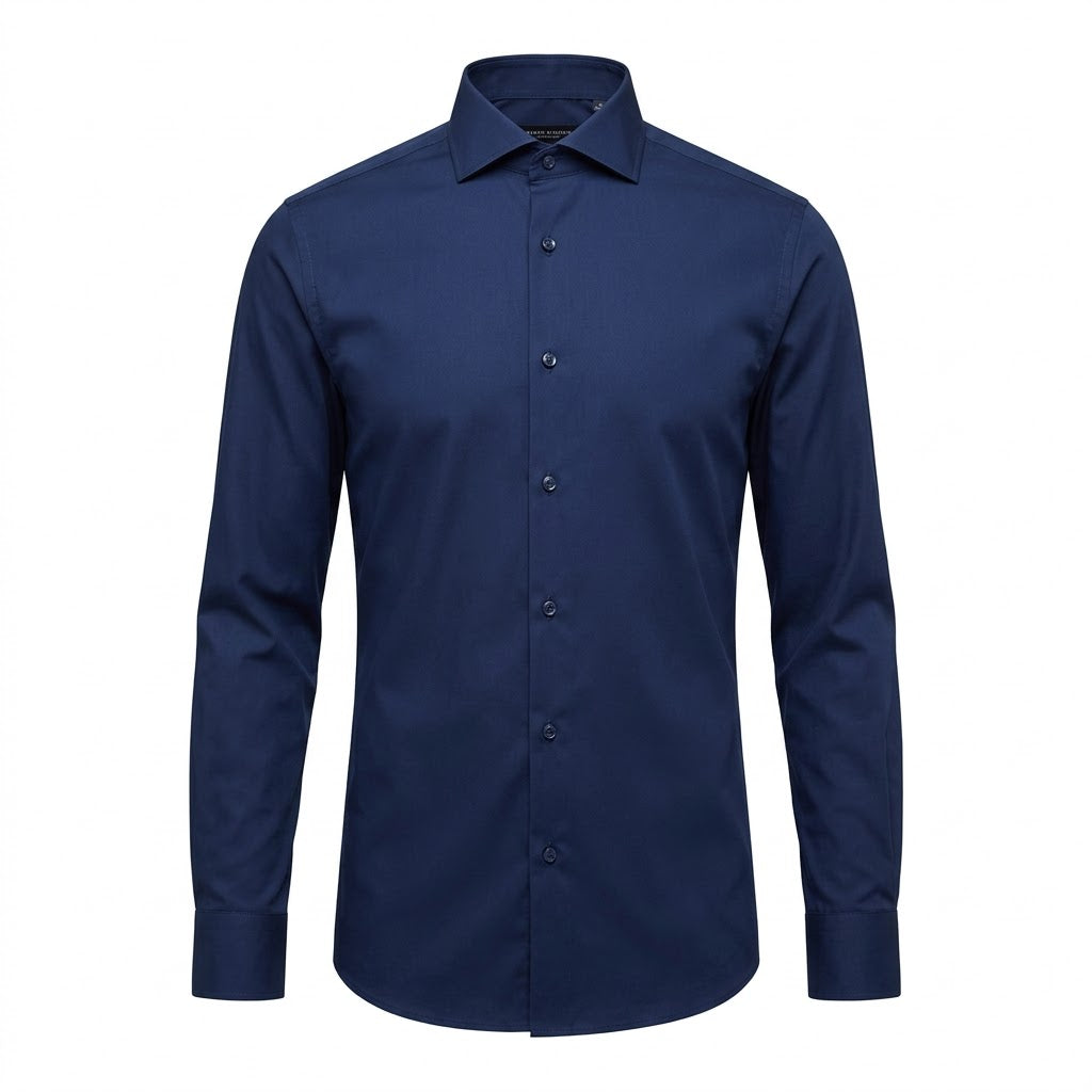Sophisticated Navy Poplin Shirt