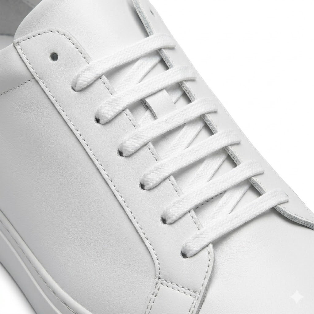 Premium White Leather Low-Tops