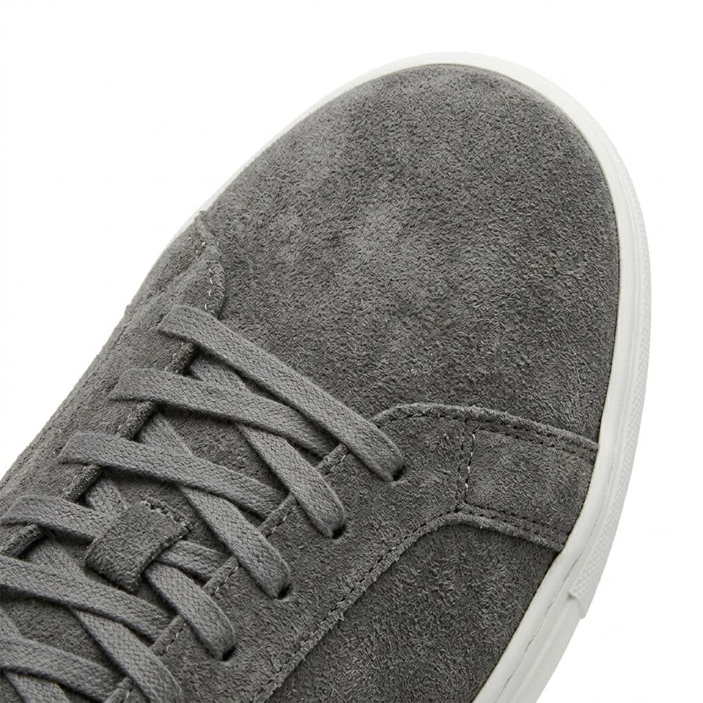 Textured Grey Suede Trainers