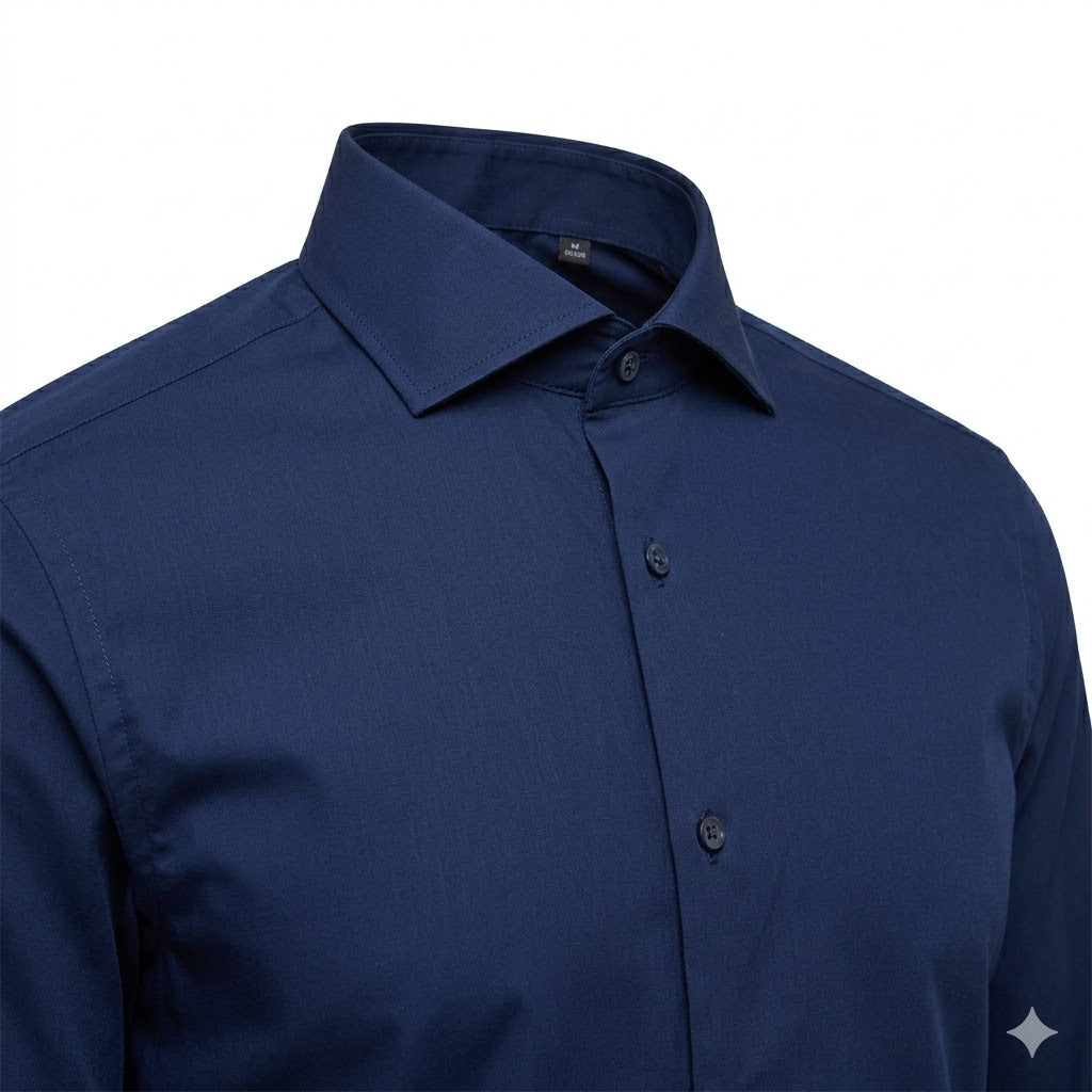 Sophisticated Navy Poplin Shirt