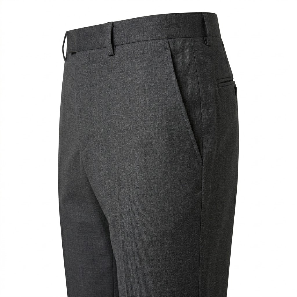 Tailored Charcoal Grey Dress Trousers